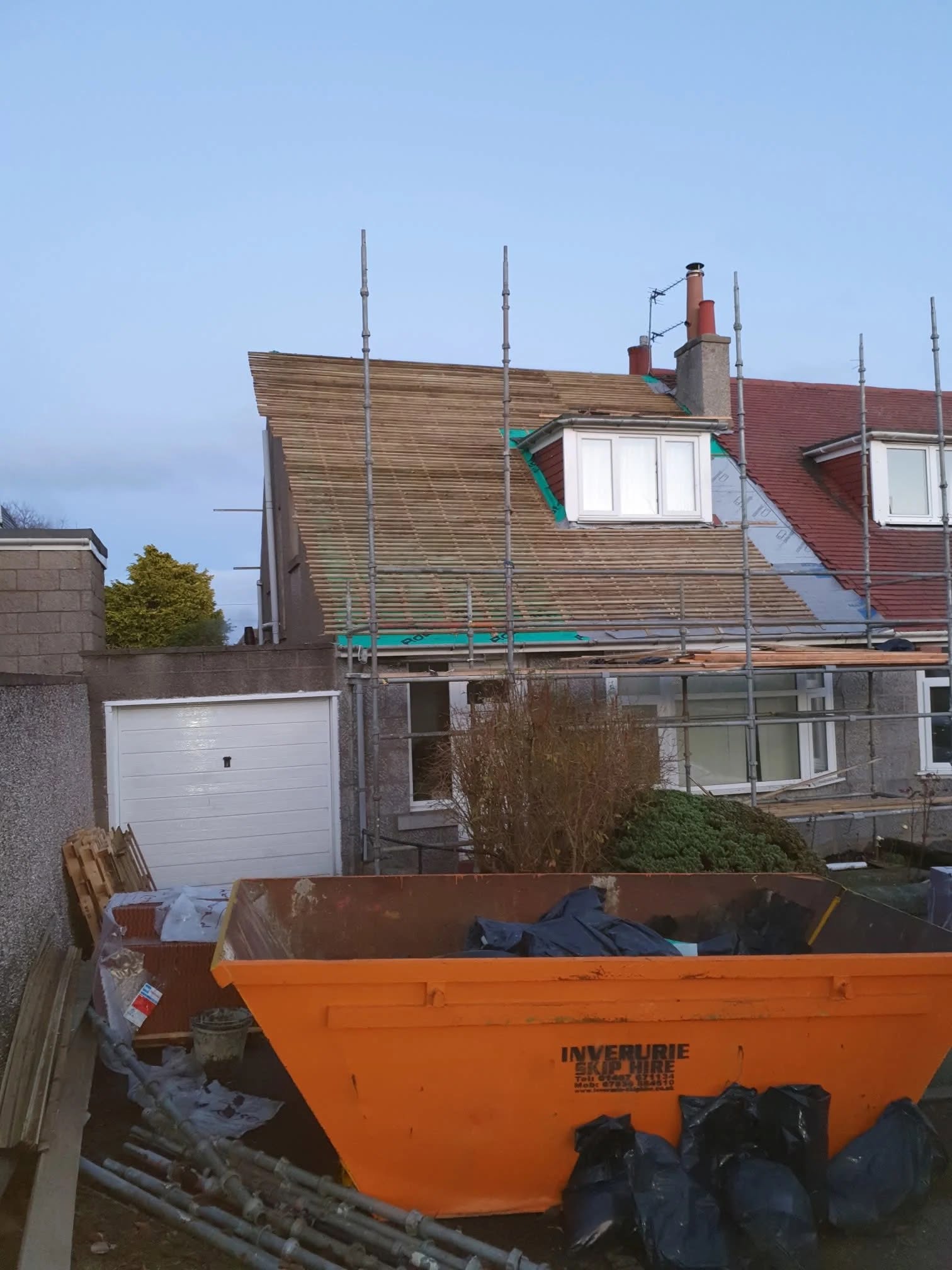 Roof inspection on tiled property