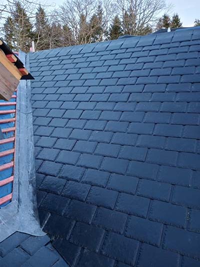 Re-tiled slate roof