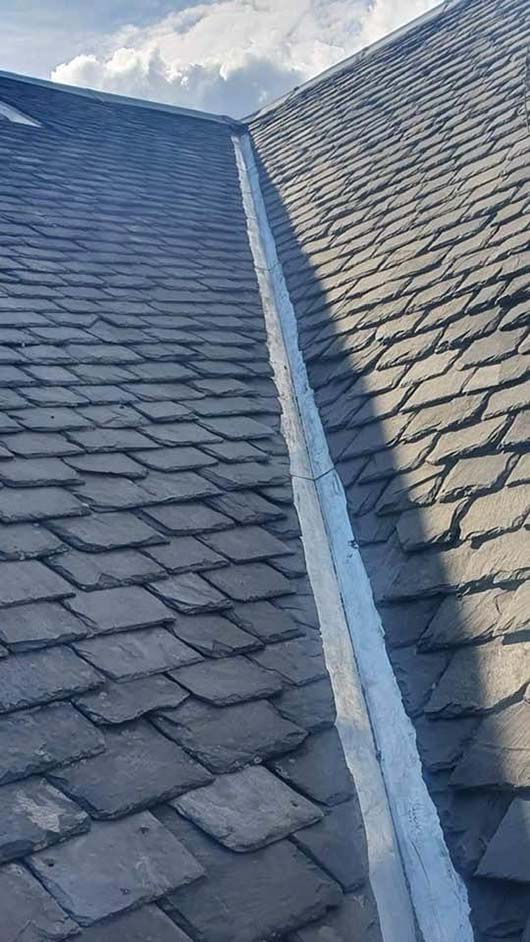 Roof after replacing slates
